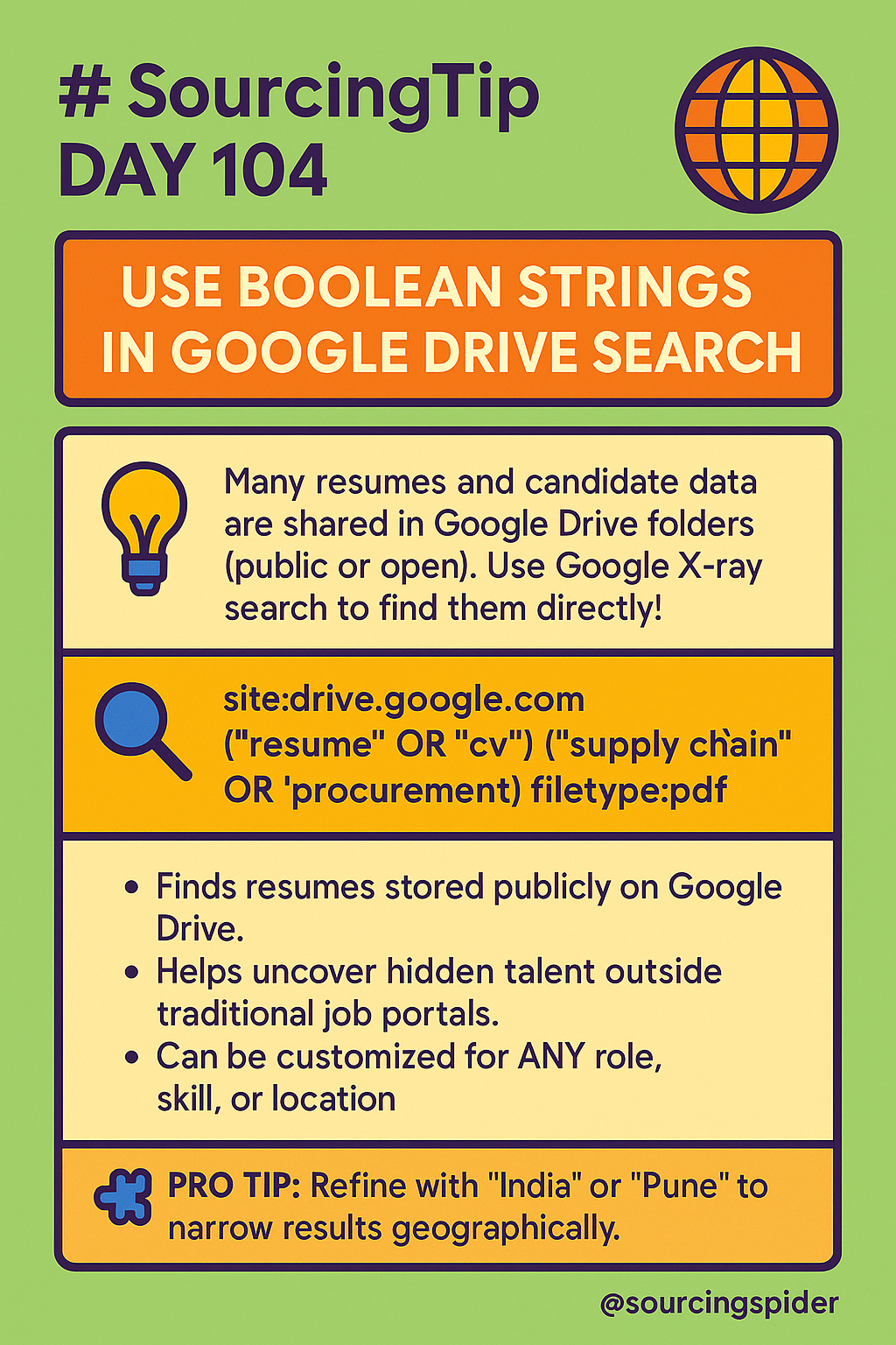 #SourcingTip- Day 104 Use Boolean search in Google drive search ...